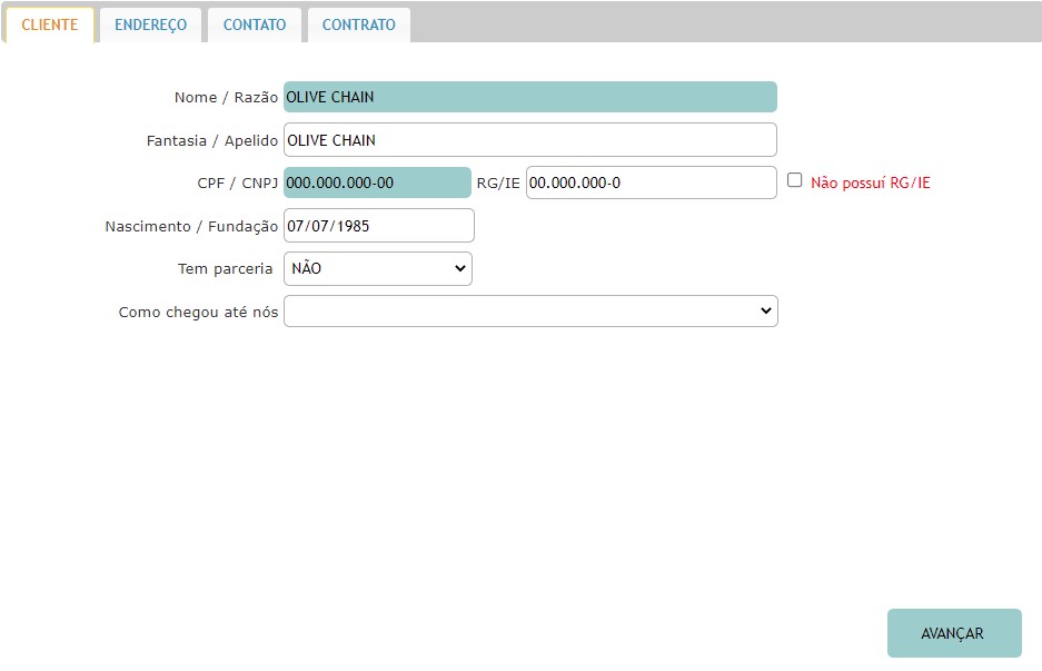 Cadastrar um cliente no ISPFY.