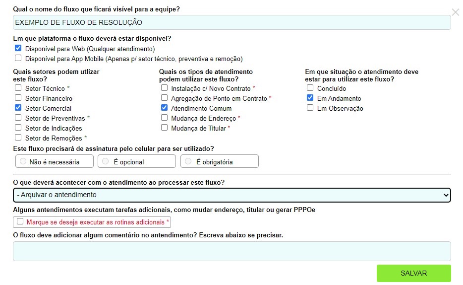 Adicionar fluxo de resolução de chamados no ISPFY.