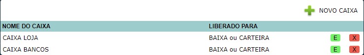 Lista de caixas no ISPFY.