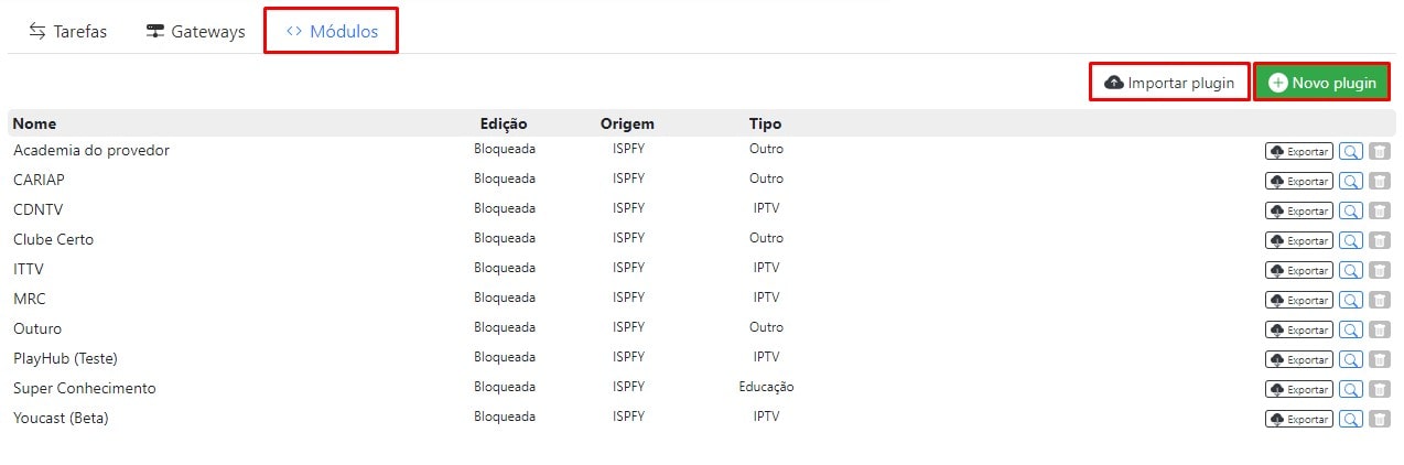 Adicionar plug-in de SVA ao ISPFY.