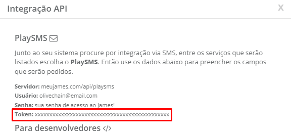 Integração API meu James.