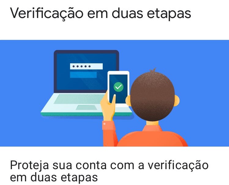 Verificação em duas etapas do Google.